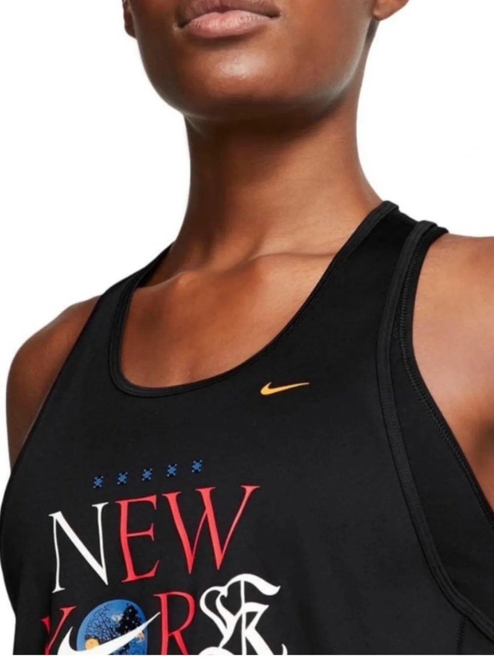 Nike Black 'New York' Graphic Racerback Tank